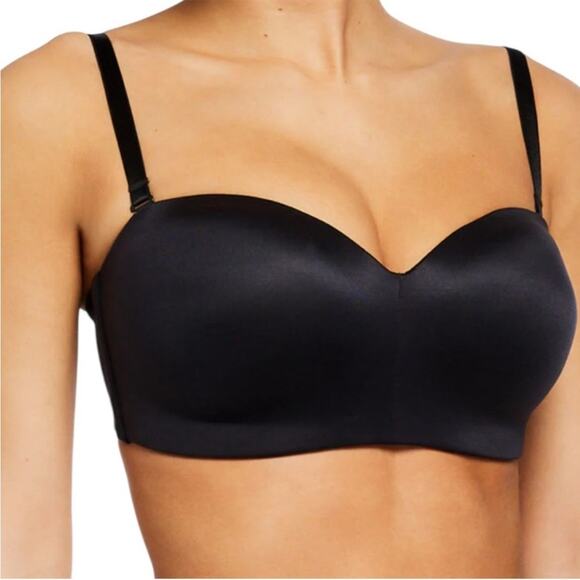 *NWOT Wacoal 854372 Staying Power Wire Free Strapless Black Bra – 34DDD - Picture 2 of 7